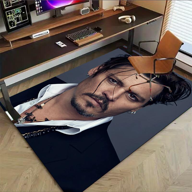 Johnny Depp'S Timeless Style Carpet For Playroom Bedroom Living Room Sofa Home Decorkids Game Area Rug Nonslip Floor Mat