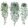 Realistic Eucalyptus Vine Mandala Hanging Potted Plant, Green Trailing Vine Home Decoration, Single Stem
