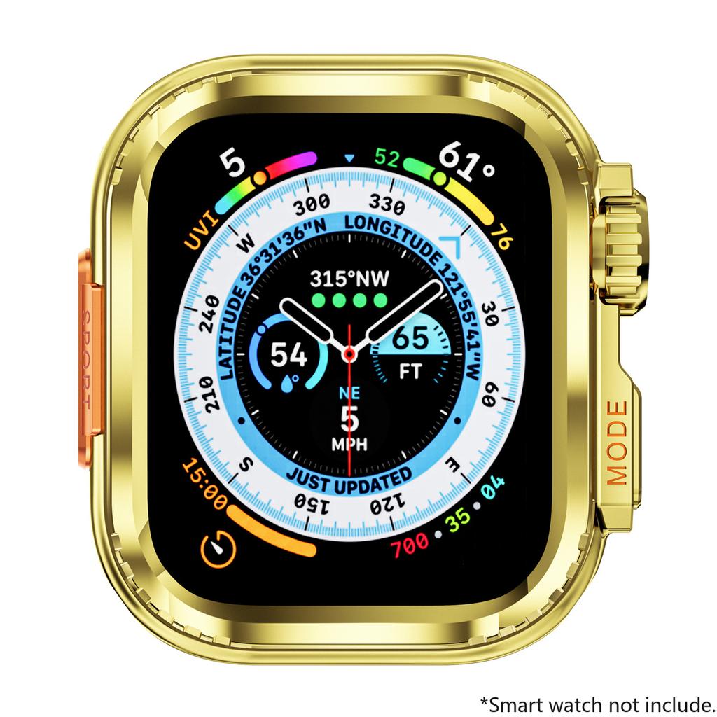 Металлический бампер-чехол для Apple Watch 45 мм 44 мм Защитная рамка-крышка для iWatch Серии 11 10 9 8 7 6 5 4 SE Превратить в Ultra 2 49 мм