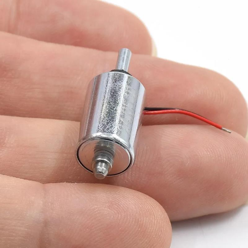1 шт. DIY Замок по отпечатку пальца DC 7.4V 9V 12V Мини Круглый 10мм Цилиндр Всасывающего типа Пуш-пульный Линейный Соленоид Электромагнит