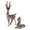1Pc Copper Alloy Sika Deer Tabletop Small Ornaments Vintage Animal Figurines Desk Decorations Accessories Home Decor Crafts
