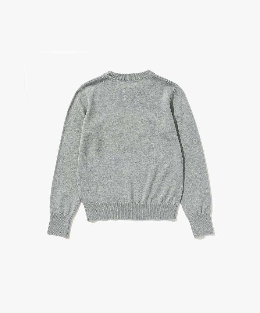 PLAC WOMEN Classic Jacquard Logo Knit Melange Grey