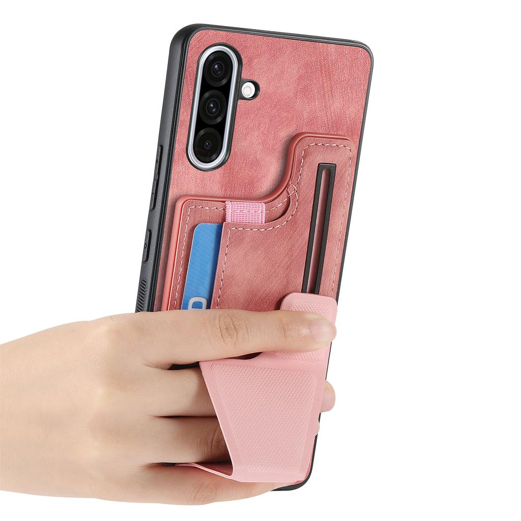 Чехол для Samsung Galaxy A56 5G с отделением для карт и подставкой, задняя крышка из ретро-кожи