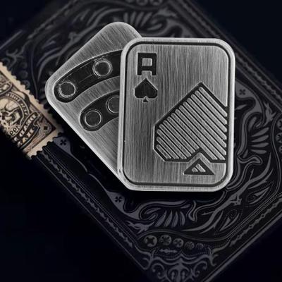 Игрушка-слайдер Yousheng Fidget, двухрядная магнитная направляющая, новый дизайн, кнопочный тип, антистресс, прямоугольная, для снятия стресса, подарки, металлическая карта-толкатель для покера