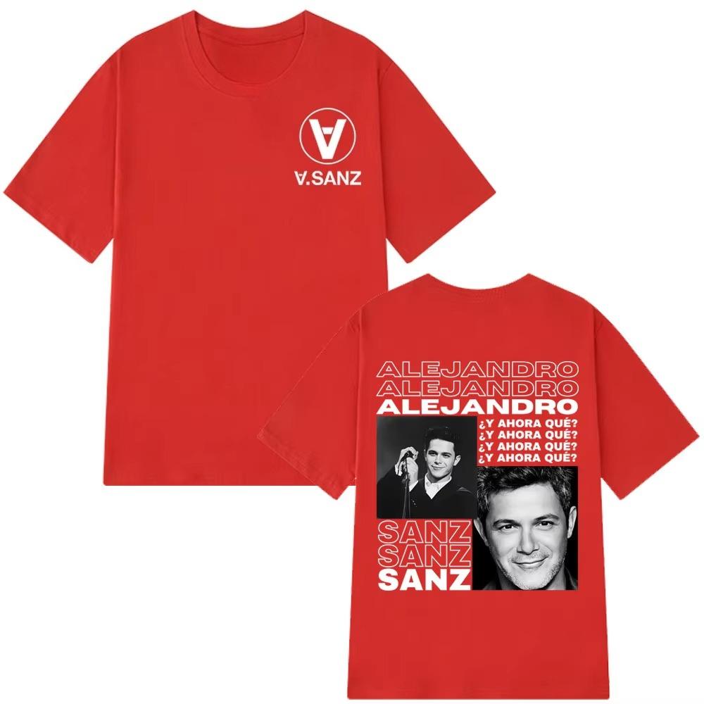 Singer Alejandro Sanz Album Tour 2026 Print Tshirts Unisex Women Hiphop Tee Vintage Fashion Clothing Casual Tshirts Summer