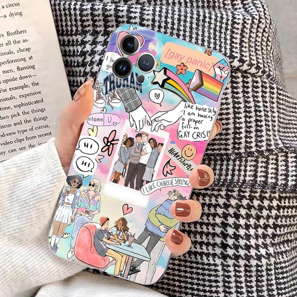 Hot TV Heartstopper Phone Case For IPhone 16 15 14 11 12 13 Mini Pro XS Max Cover 6 7 8 Plus X Funda Shell