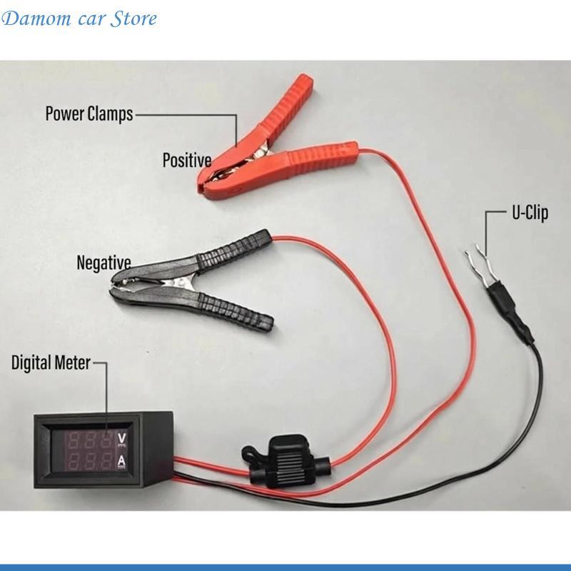 A2UC Профессиональный автомобильный тестер аккумуляторов с ЖК-экраном для измерения паразитного тока и напряжений Быстрая электрическая система