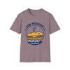Unisex Softstyle T-Shirt Cartoon Submarine Sandwich Pickle Waves Fun Tee
