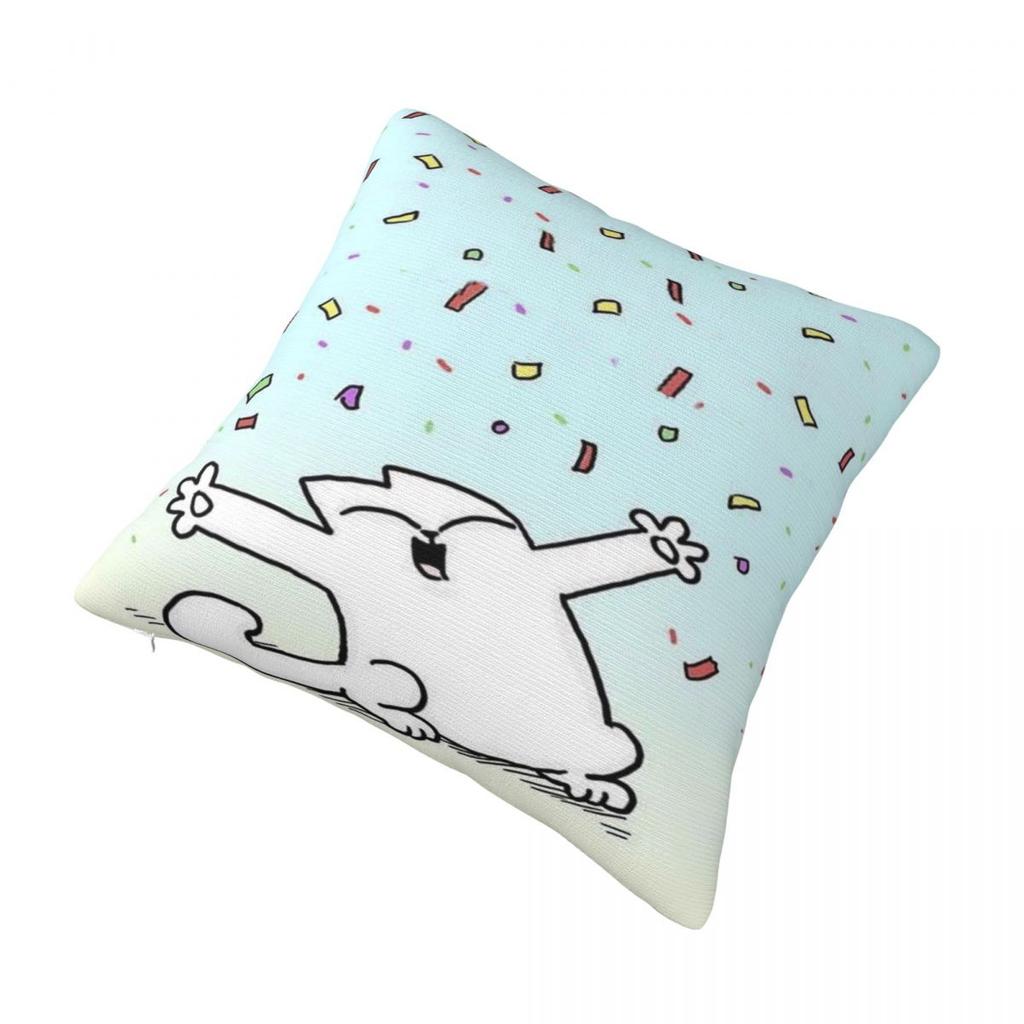 Simons Cartoon Cat Cats Printing Pillowcase Cushion Cover Throw Pillow Cover Y2K Sofa Decoration Square Multi Size