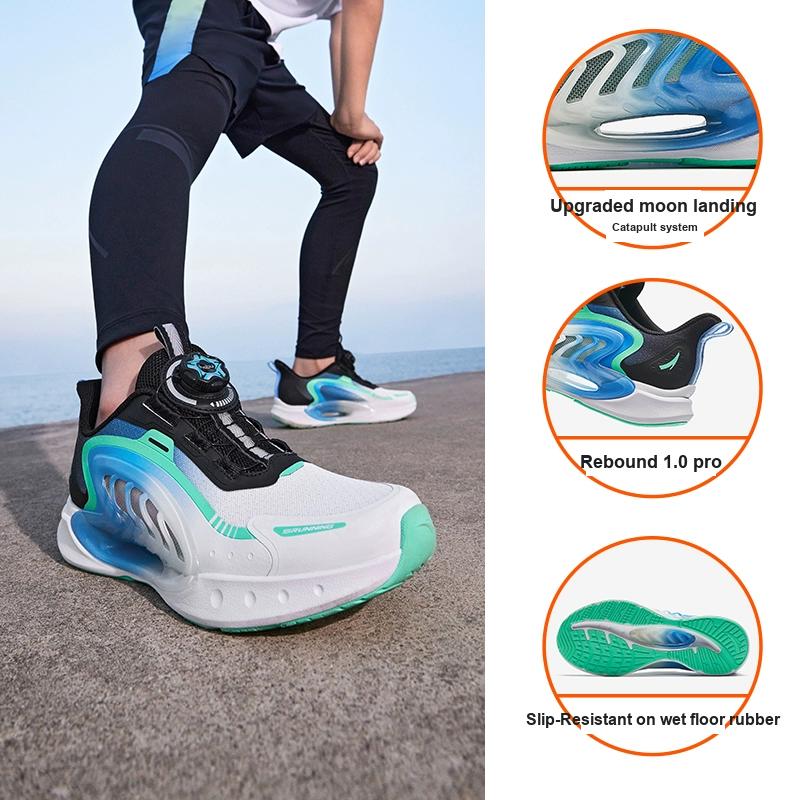 Anta Кроссовки для бега Kids Zhumyue 2.0 с амортизацией, износостойкие, дышащие, низкие, детские, белые, черные 312425518-1