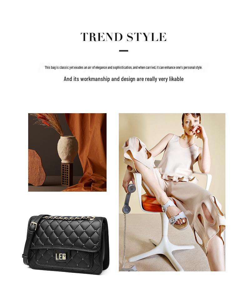 2025 Women's Quilted Star Embroidered Casual Bag