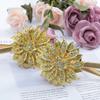 Rhinestone Flower Magnetic Curtain Buckle Tieback Holdback Drape Holder Decor