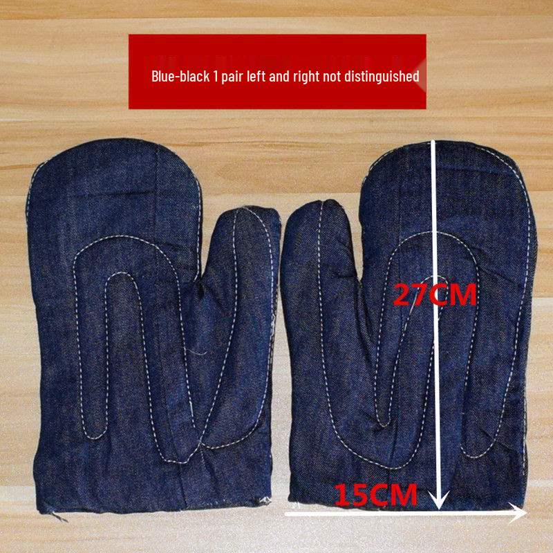 2 шт. термостойкие до 400°C промышленные хлопково-льняные прихватки для духовки