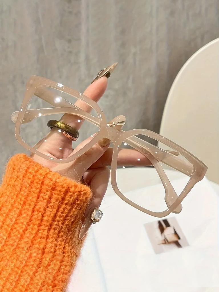 1 шт./2 шт./3 шт./4 шт. Элегантные, простые и стильные геометрические очки с прозрачными линзами, подходят для ежедневного чтения в офисе