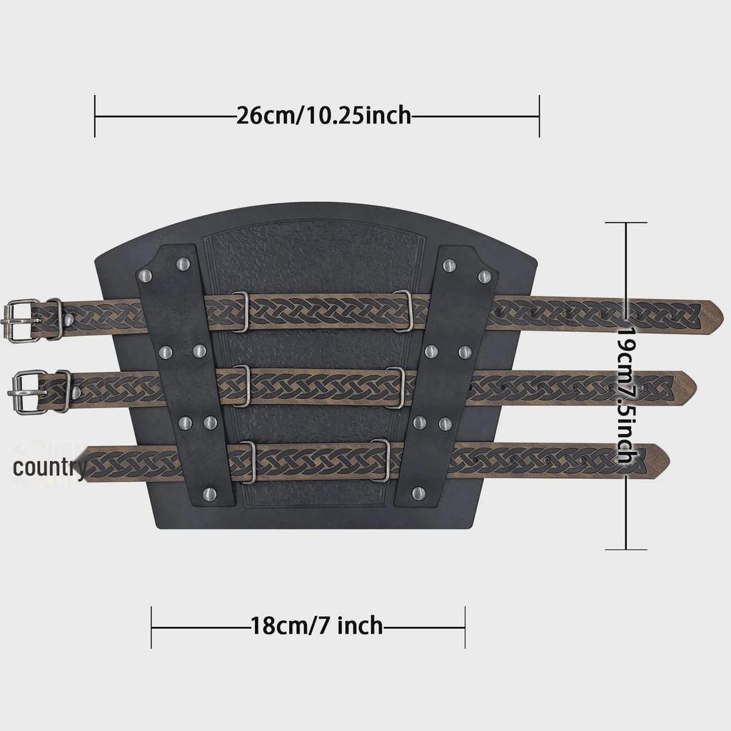 Средневековая европейская рыцарская наручная защита с трехполосным дизайном для косплея