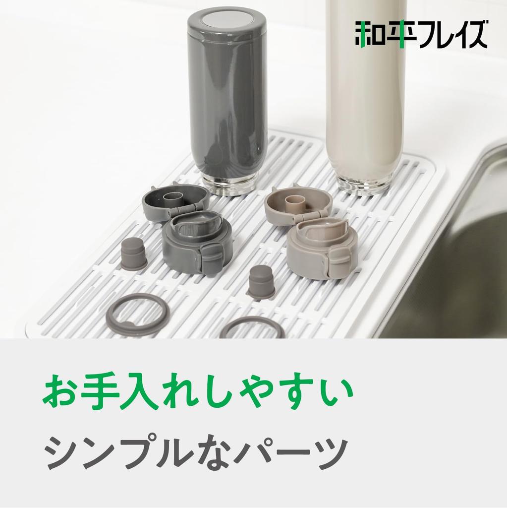 Бутылка для воды Wahei Freiz, кружка, бутылка 500 мл, серая пробка, вакуумная изоляция, одно касание, тепло/холод RH-1675