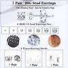 1pair 316L Stainless Steel 2-8MM Round/Square Crystal Cubic Zirconia Stud Earrings Set for Women Men Cartilage Helix Ear Jewelry