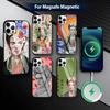 Чехол для телефона Арт Ф-Фрида Кало для iPhone17,16,15,14,13,12,11 Plus,Pro Магнитный с беспроводной зарядкой Magsafe