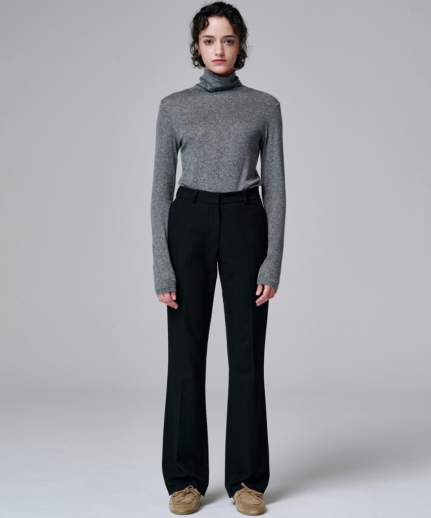 MALOUPE 2131 Stretch Slim Bootcut Pants (Black)
