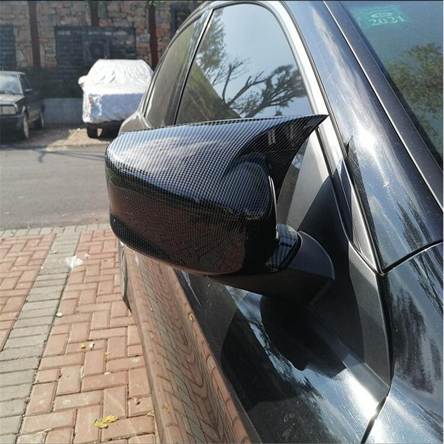 Для Honda Accord 2013-2018 Накладка на боковое зеркало заднего вида в стиле карбонового волокна, рога быка