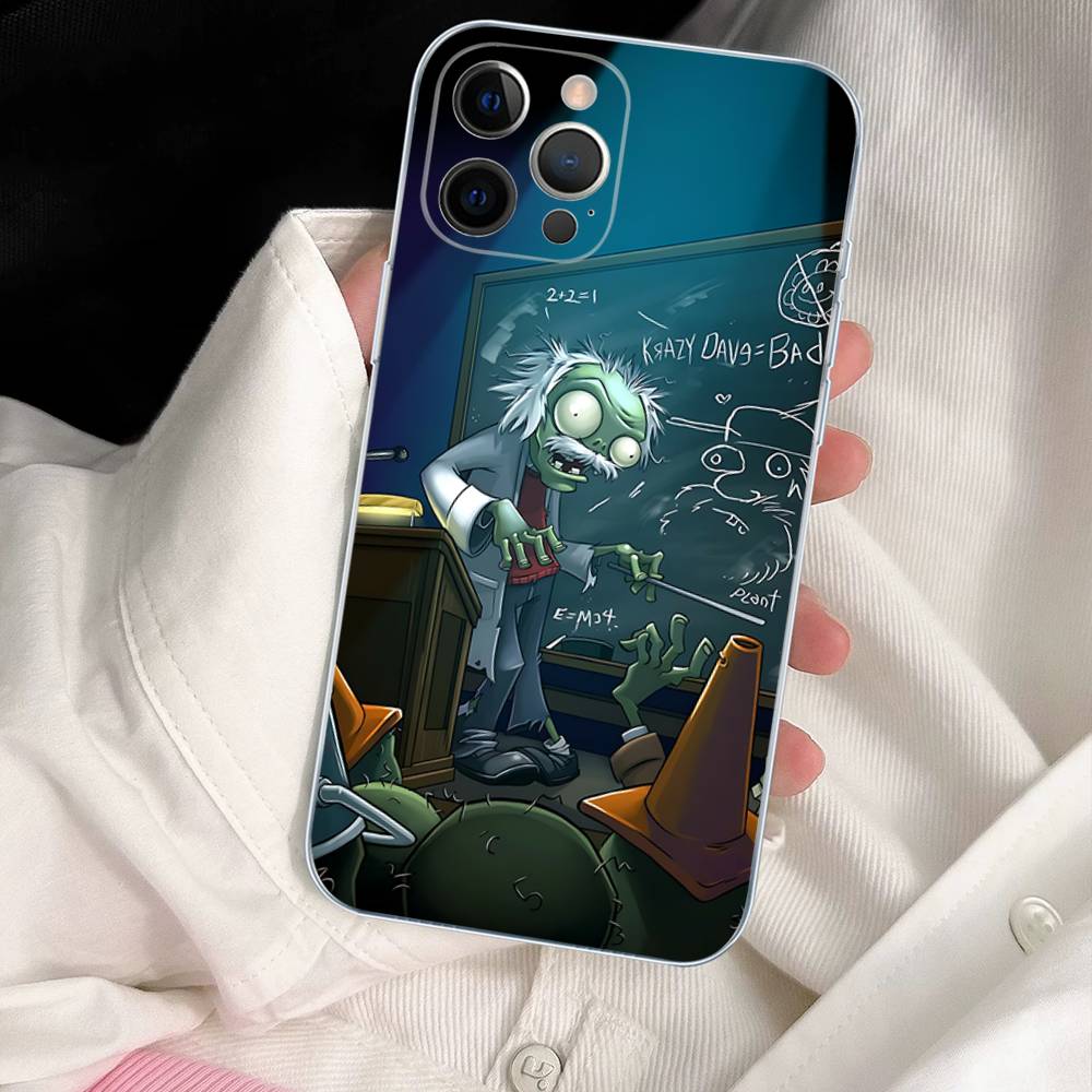 P-Plants Vs Z-Zombies Для IPhone 17 16 15 11 12 13 14 Pro Max Мягкий ТПУ Силиконовый Задний Чехол Прозрачный Чехол