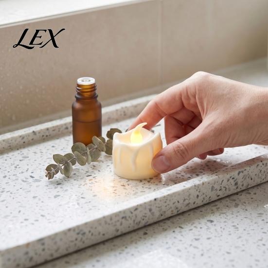 Electric Candles for Romantic Dinner 2Pcs LED Tealight Candles, Flameless Electronic Candle Lights, Battery Operated Flickering Indoor Decorative