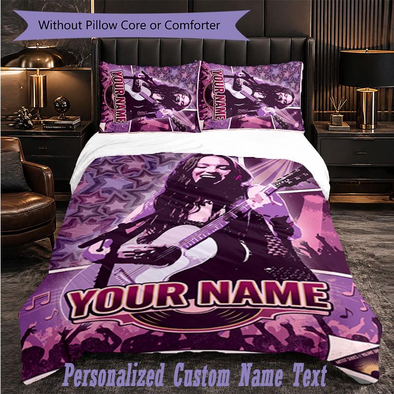 Personalized 3Pcs Bedding SetOlivia Rodrigo Custom Text Duvet Cover Pillowcase Set Bedroom Gift