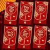 6 шт./набор Счастливые Красные Конверты на Новый Год Китайский Стиль 2027 Мешочек для Денег на Удачу Красные Конверты Праздник Весны