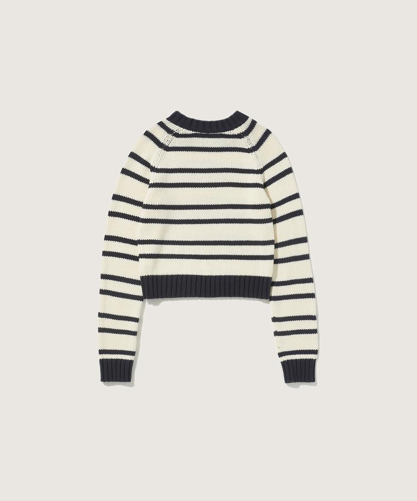 PLAC WOMEN Striped Raglan Knit Ivory