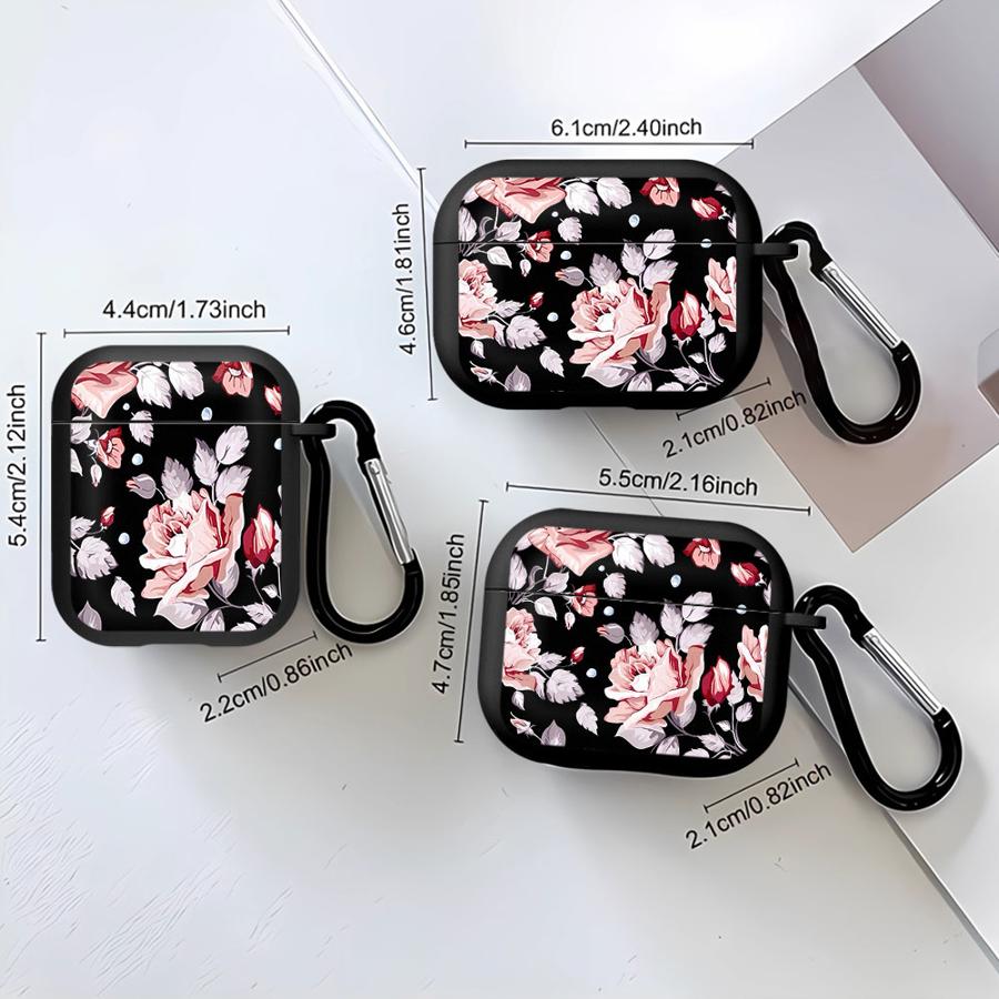 Чехол для Airpods Pro 3 Pro2 1 Pro3 4 2 Мягкие чехлы для наушников Чехол Цветочный принт
