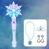 Glowing Sticks Light Up Snowflake Wand With Jewelry Set Glow Snowflake Wand  Children