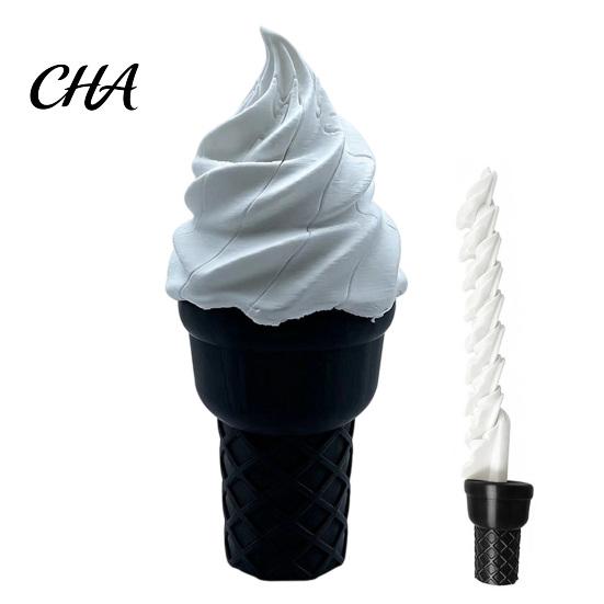 Articulated Ice Cream Toy Retractable Longsword Toy, Twisting Slippery Cone Spiral Rotating Fidget for Kids Adults