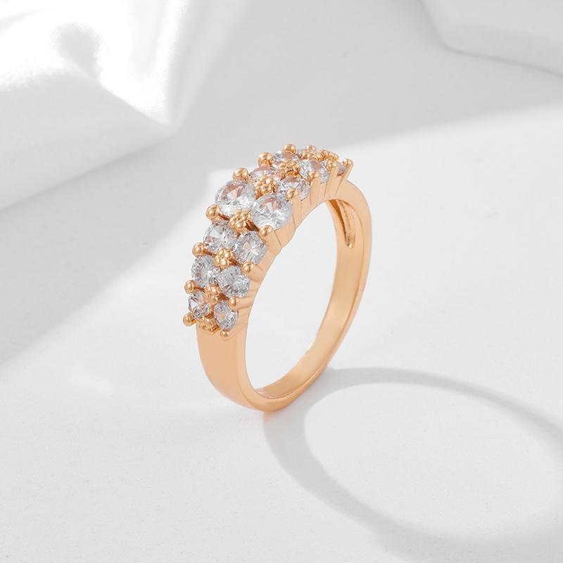 Женские кольца Kinel с блестящим кубическим цирконием, роскошные ювелирные изделия с твердым покрытием