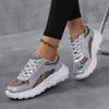 TUINANLE Женские блестящие кроссовки на платформе, серебристые, повседневные, для ходьбы, модные, свадебные, парные