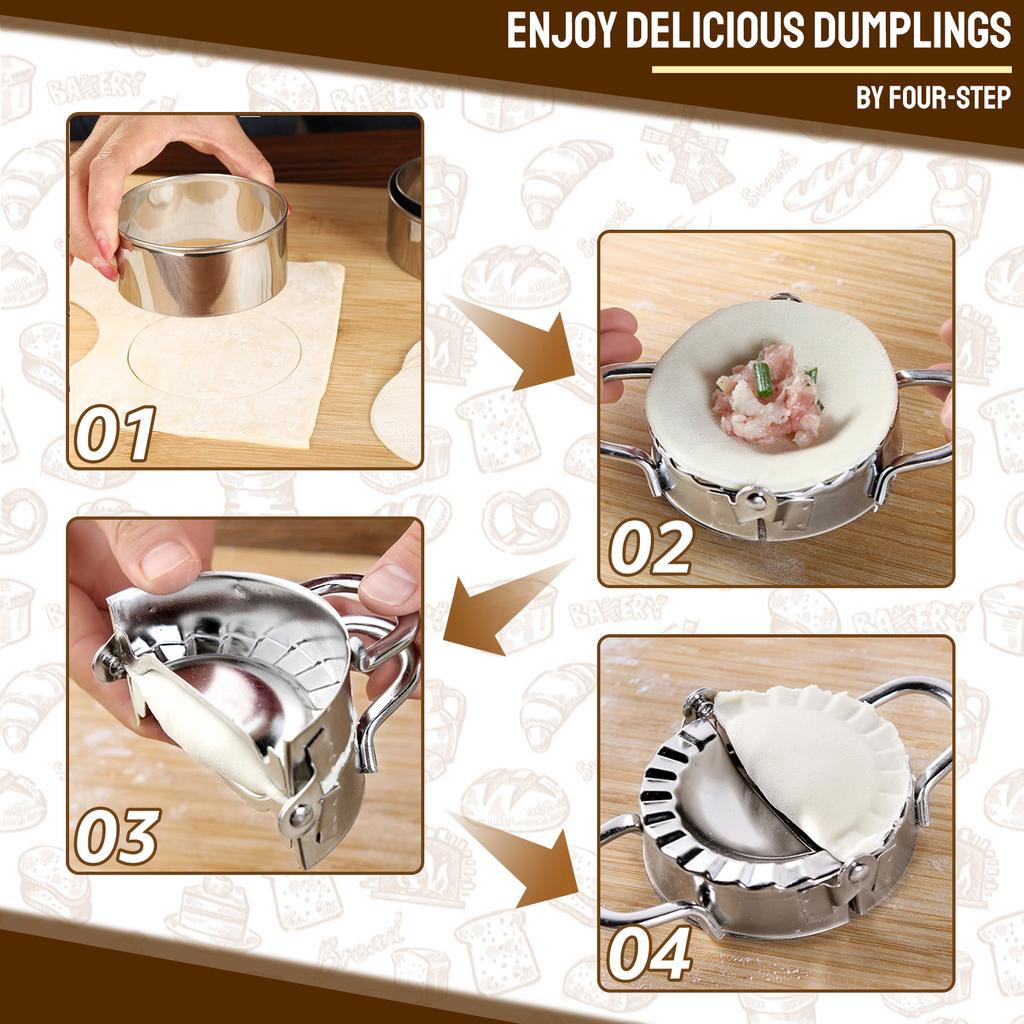 Stainless Steel Dumpling Maker Dumpling Skin Mold Ravioli Maker Press Pie Making Press Wrapper Pastry Maker Kitchen Accessories