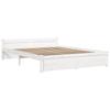 Vidaxl Rama Łóżka, Biała, Lite Drewno, 140 X 200 Cm