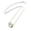 [N6830] - White 'Love' Silver Necklace (rhodium-plated)