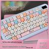 Digimon PBT термосублимационные кейкапы: Милый мультяшный дизайн для раскладок клавиатуры 75/87/98/108 (Оригинальная высота MOA).