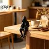 Темный эстетичный домашний орнамент, 3D-печатная фигурка скелета в капюшоне, читающего книгу, Готическая статуэтка-сиделка на край книжной полки, Мистическая фигурка Хэллоуина для стола