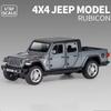 Масштаб 1:32 Jeep Wrangler Gladiator Пикап, модель автомобиля из сплава, отлитая под давлением металлическая игрушка, внедорожники со звуком и светом, коллекция, подарок для детей