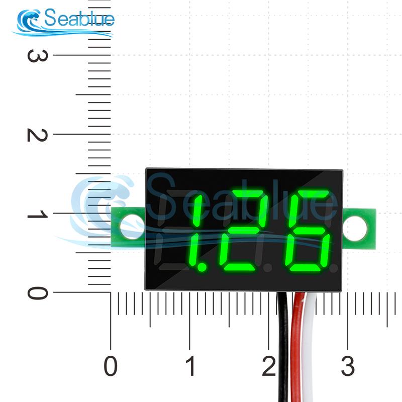 5Pcs 0.36 Inch 0.36" Digital Voltmeter DC 0-30V 3 Lines 3 Digit LED Car Voltmeter Meter Voltage Indicator Panel Battery Monito
