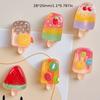 6pcs Set of Fruit & Ice Cream Magnetic Fridge Magnets - Strawberry, Watermelon Designs for Kitchen Decor and DIY Projects