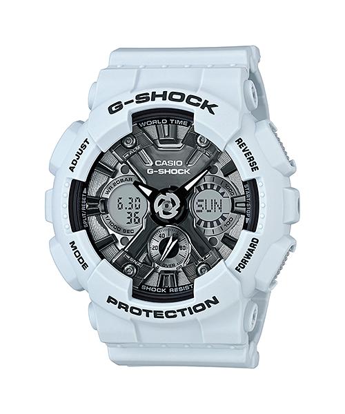Casio Мужские кварцевые часы с цифровым дисплеем, ударопрочные, водонепроницаемые 200 м, из смолы GMA-S120MF-2A