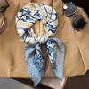 Luxury Brand Silk Square Plaid Scarf Women Satin Neck Hair Tie Band Soft Work Neckerchife  NEW Hijab Head Female Foulard