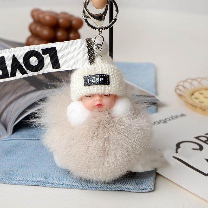 Новая мода, милая женская сумка, кулон, плюшевая подвеска, кукла для сна, автомобильный брелок, подвеска, Рождественский подарок