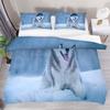 Husky Dog Bedding Set King Queen Size Funny Pet Puppy Duvet Cover For Kids Boys Girls Cute Animal 2/3pcs Polyester Quilt Cover