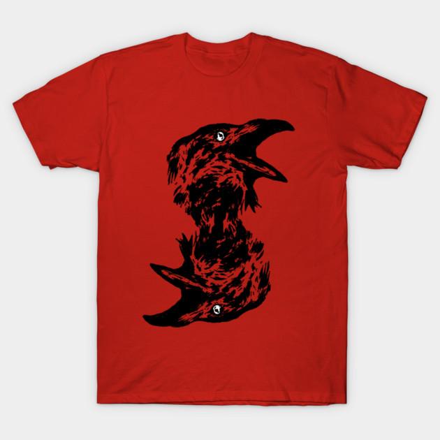 Asian Size Cotton Unisex Tshirt Print T-shirt Halloween Crow T-shirt No-Cut Print Regular Fit