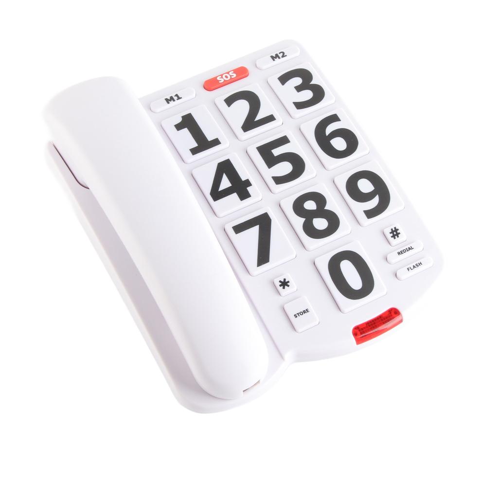 Стационарный телефон для пожилых людей с большими кнопками Проводной телефон для пожилых людей с нарушениями слуха