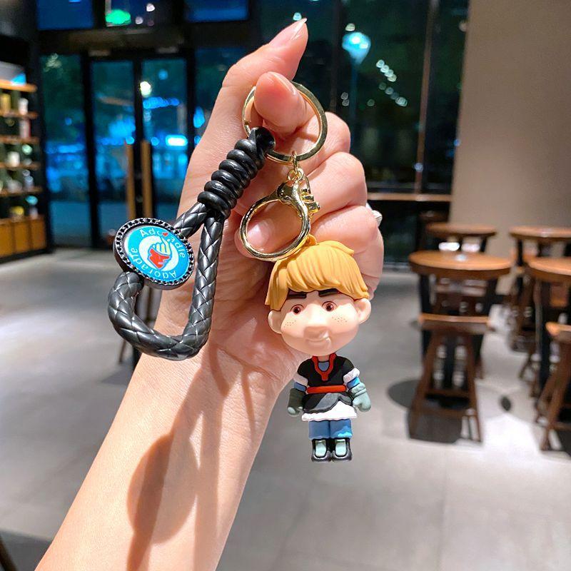 Frozen Keychain Princess Elsa Doll Anna Schoolbag Car Key Pendant Doll Claw Machine Small Gift