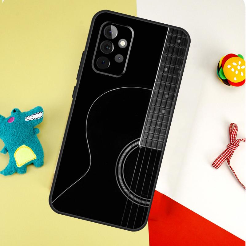 Музыкальный чехол для телефона Samsung Galaxy A55 A35 A15 A54 A34 A14 A53 A33 A13 A05 A06 A16 A22 A32 A52 с изображением гитары